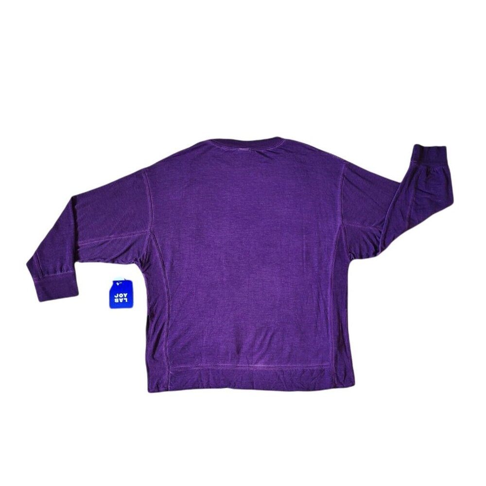 JoyLab Womens Crew Neck Long Sleeve High Low Pullover Lightweight Purple NWT